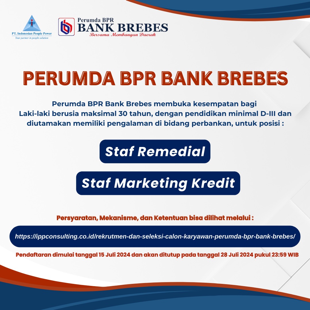 Rekrutmen Dan Seleksi Calon Karyawan Perumda Bpr Bank Brebes Ipp