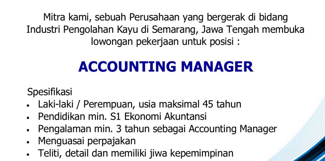 IPP Lowongan Accounting Manager