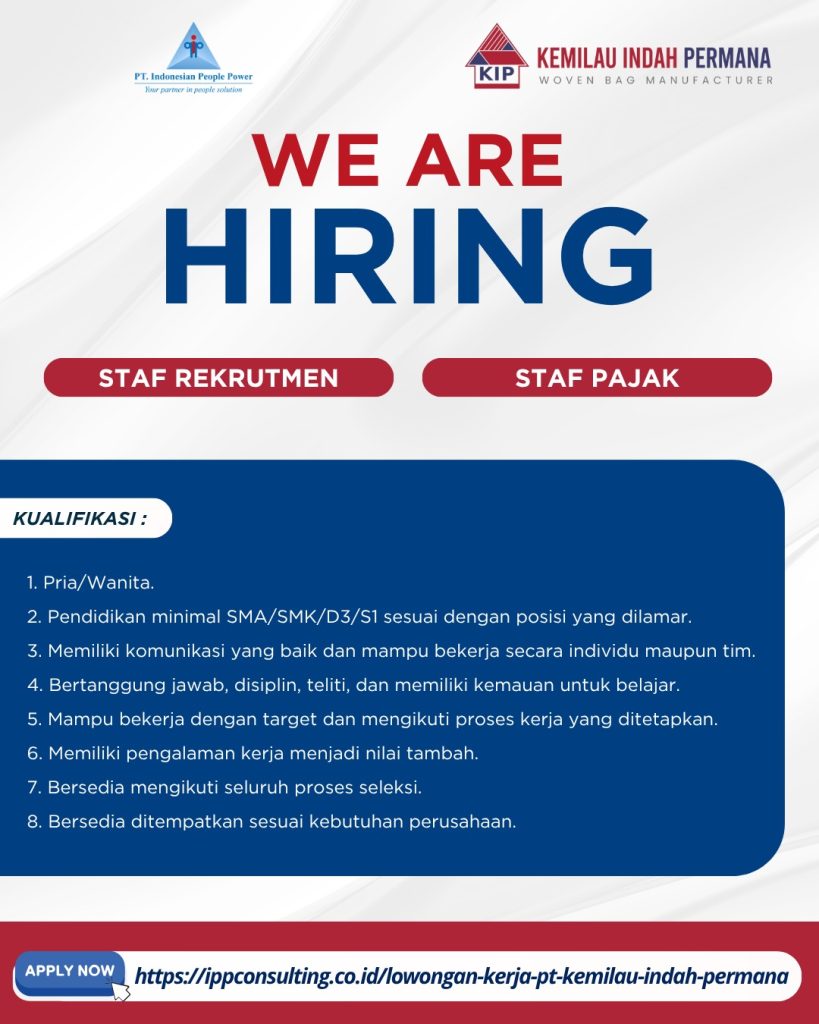 Lowongan Kerja PT Kemilau Indah Permana
